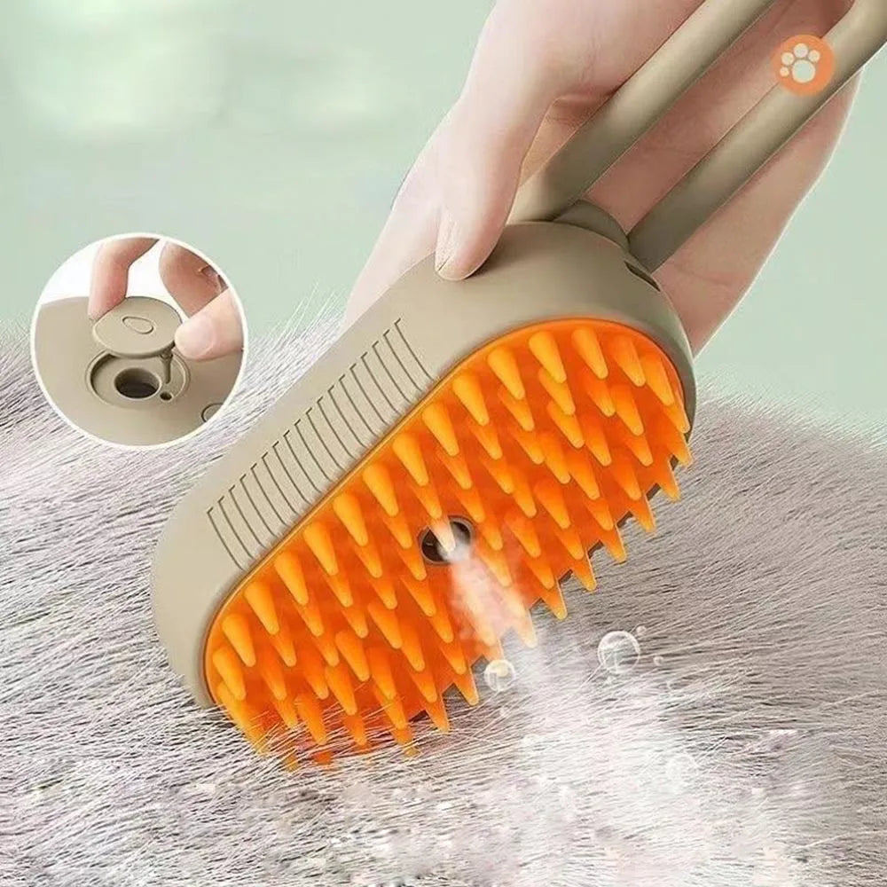 VapoGroom Steam Brush color Olive Green – cepillo de vapor 3 en 1 ORLIVOX